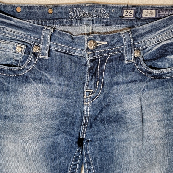 Miss Me Mid Rise Easy Skinny Jean Size 26 - Picture 6 of 7